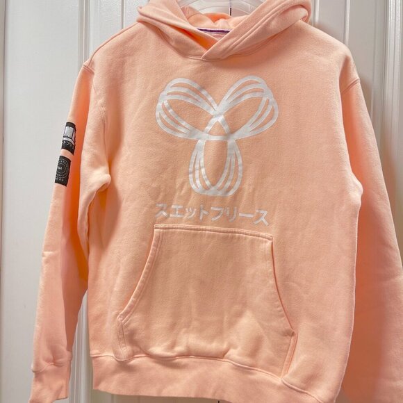 Aritzia TNA Rare Sweatfleece Streetwear Hoodie Peach - Small - Picture 3 of 11
